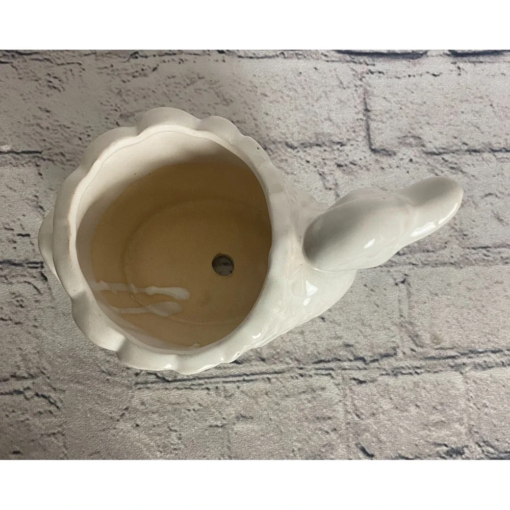 Vintage‎ Ceramic White Swan Succulent Planter Trinket Bowl 6